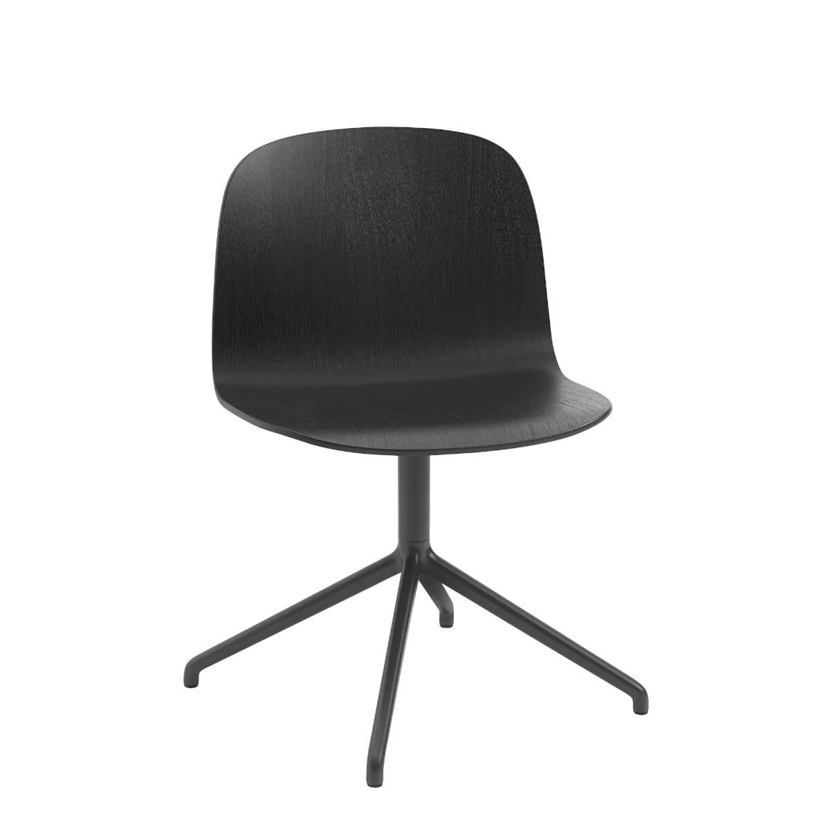 Visu Wide Chair, swivel base, eiche natur / schwarz