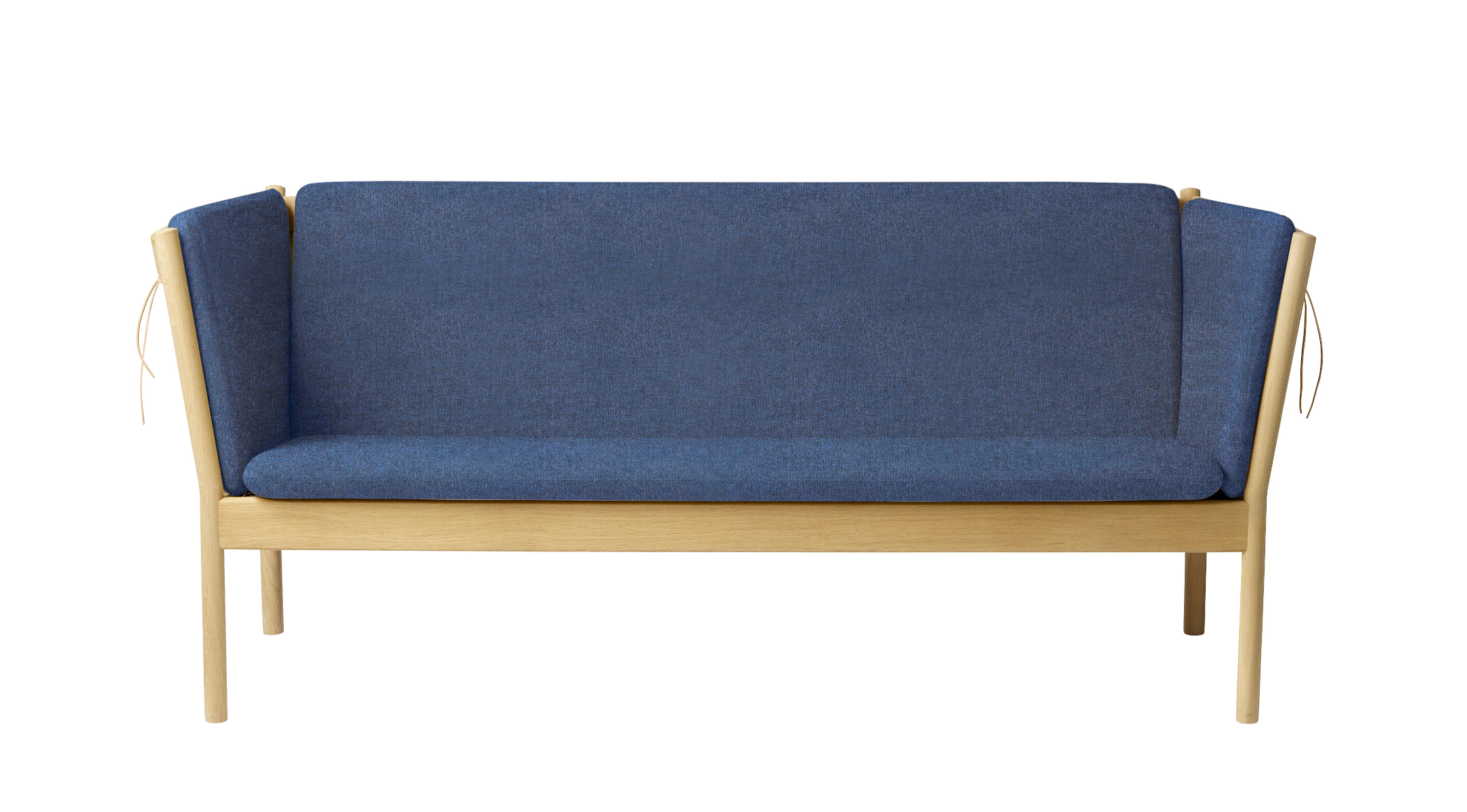 J149 Sofa 3-Sitzer, eiche natur / dunkelblau