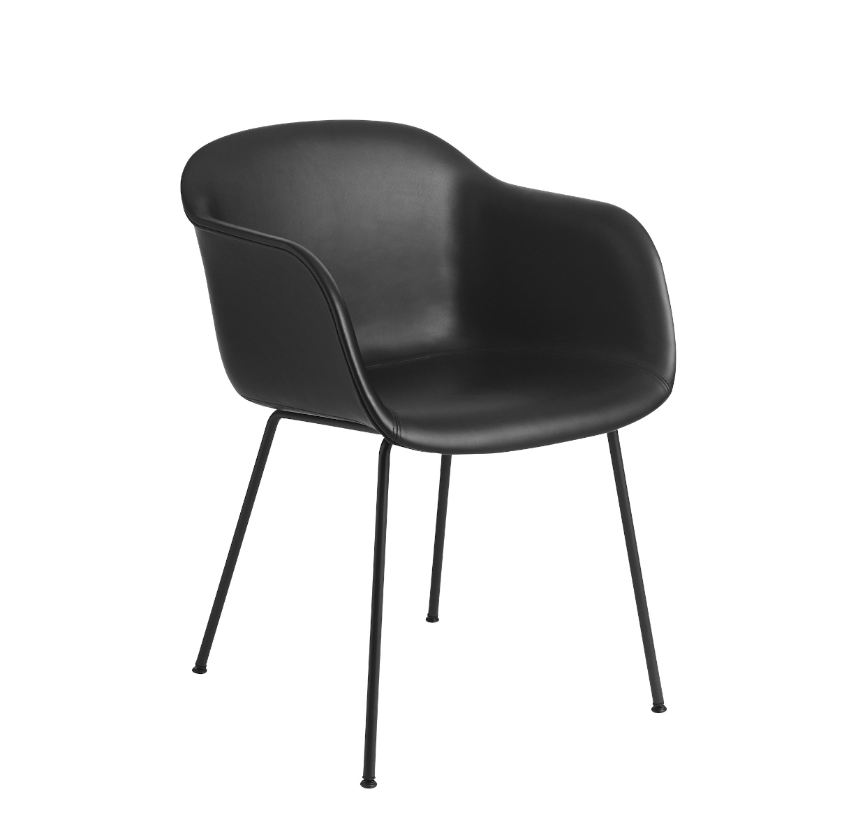 Fiber Armchair, tube base, grau / grau