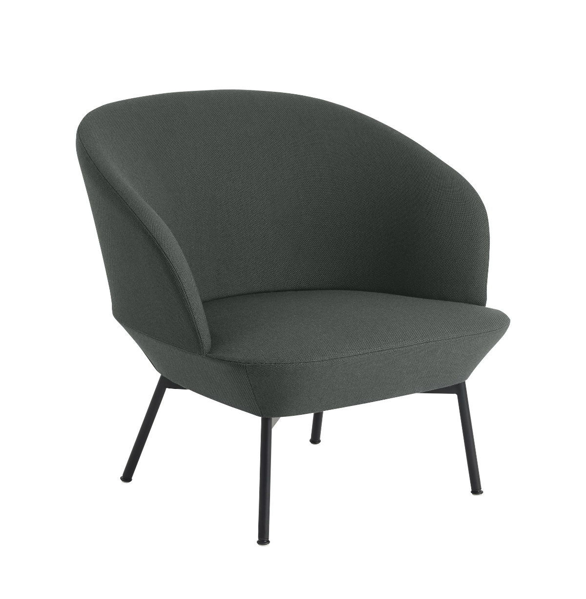 Oslo Lounge Chair, tube base, twill weave 990 / schwarz