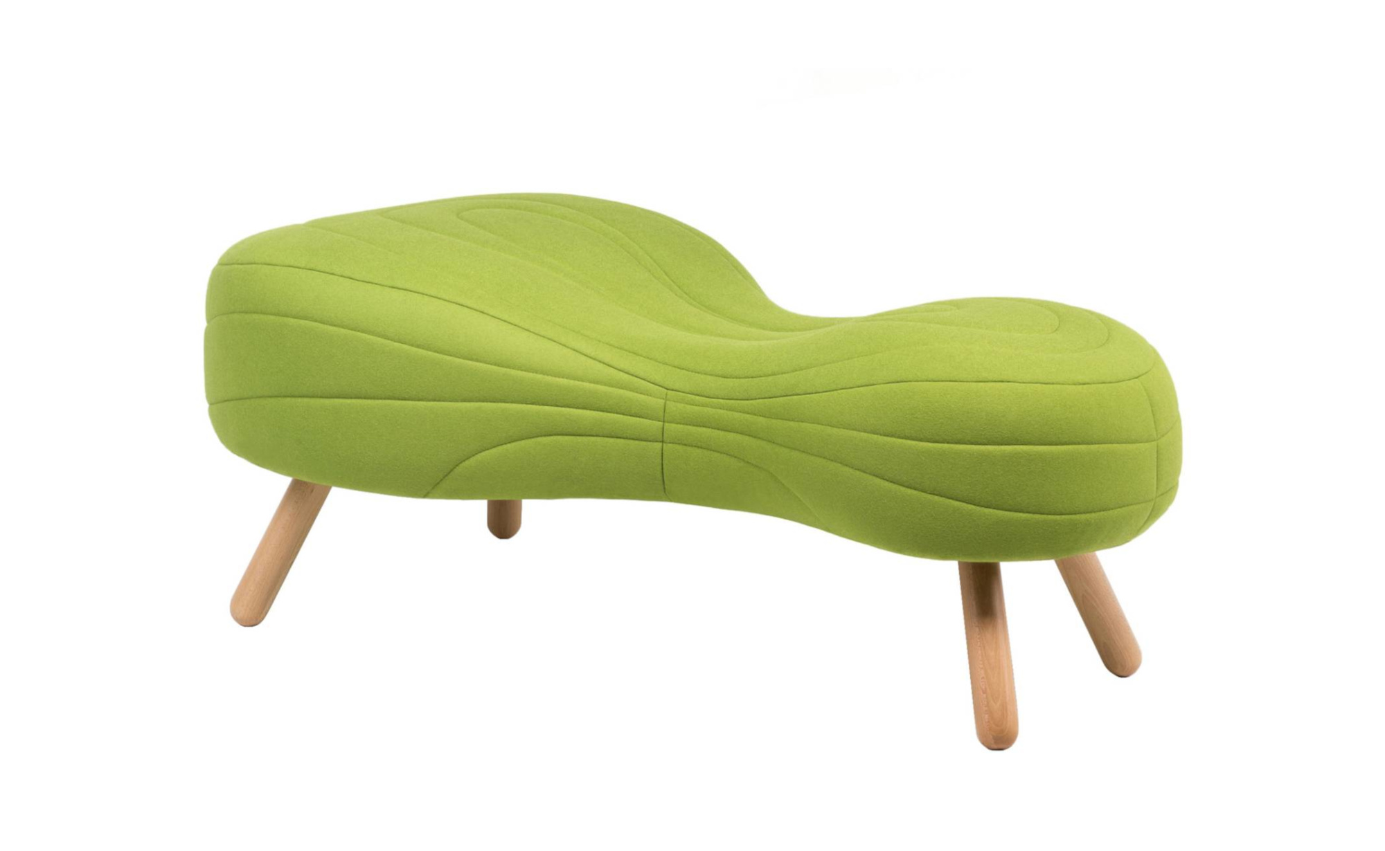 Bouli Sofa 2-Sitzer mit Holzbeinen