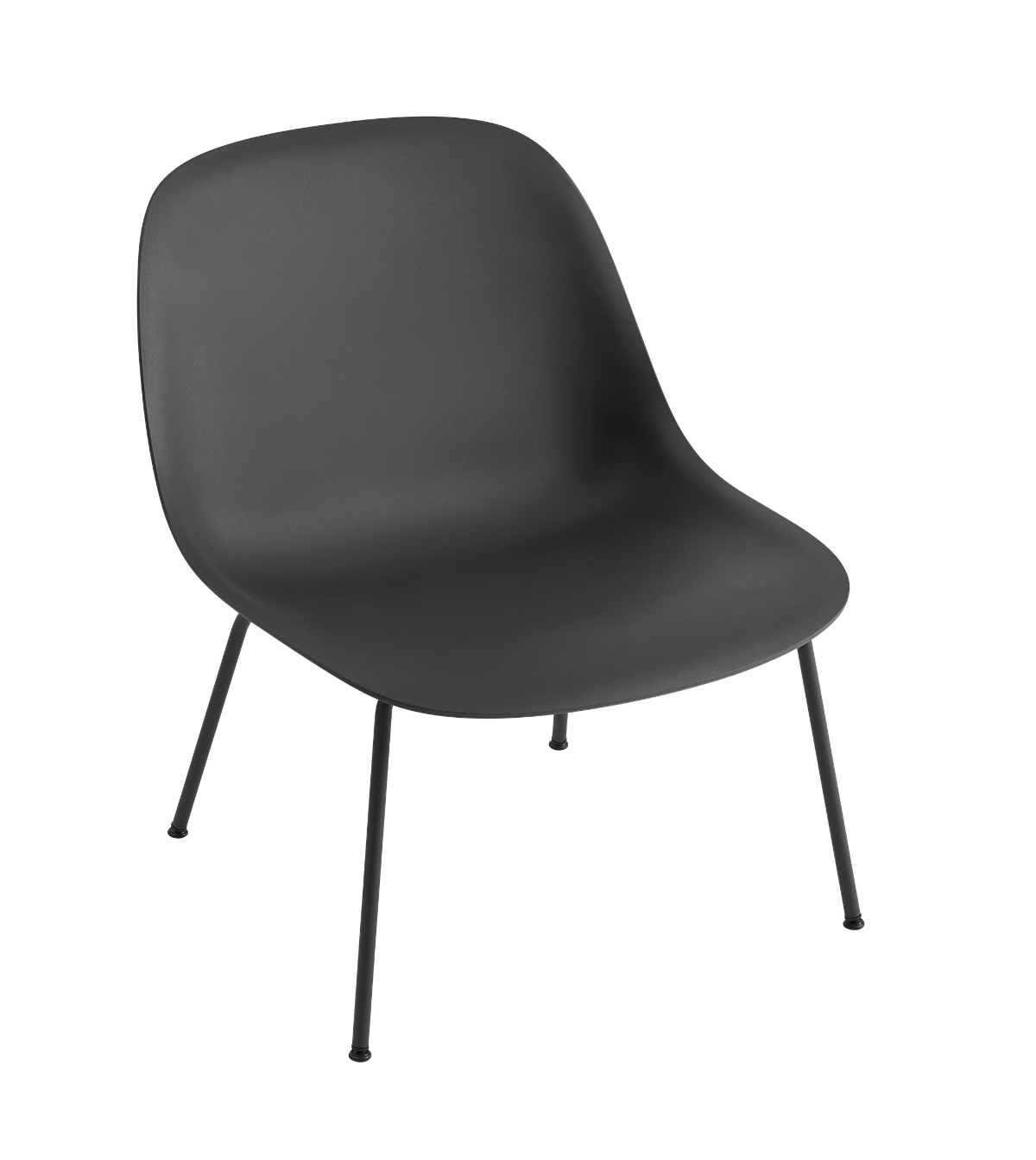 Fiber Lounge Chair, tube base, schwarz