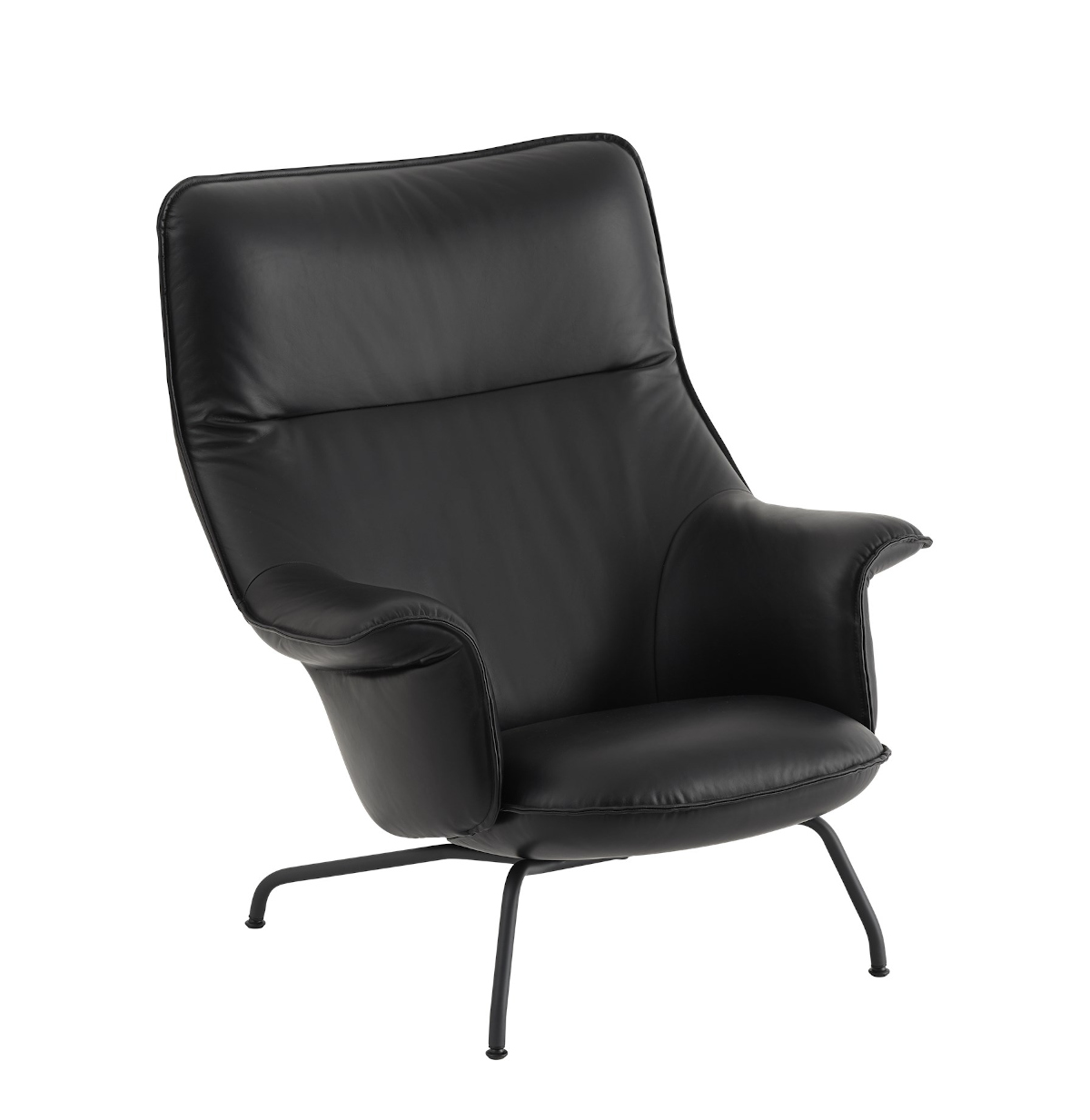 Doze Lounge Chair high back, tube base, sabi 921 / schwarz