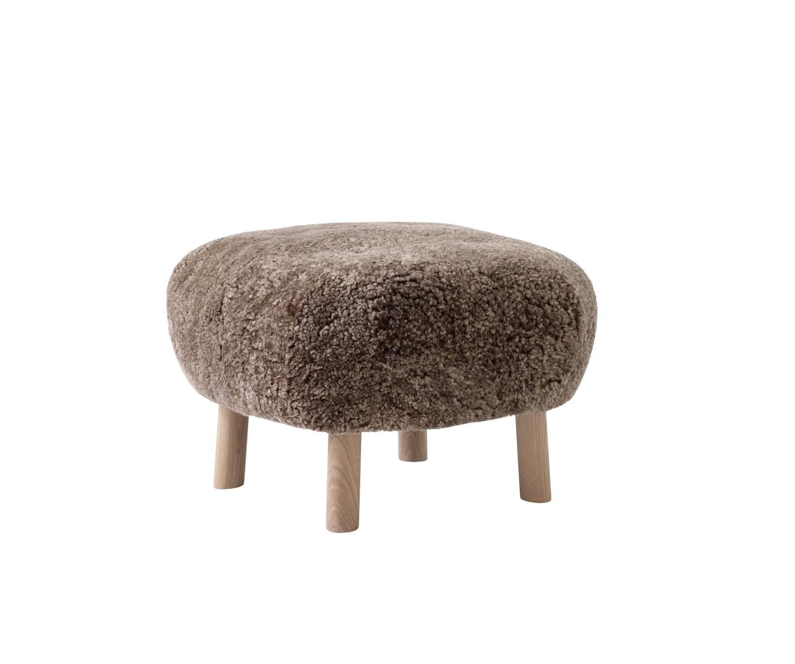 ATD1 Pouf, eiche geölt / sheepskin sahara