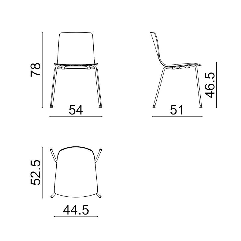 Aava 02 Stuhl, holz, vorne bezogen #7632