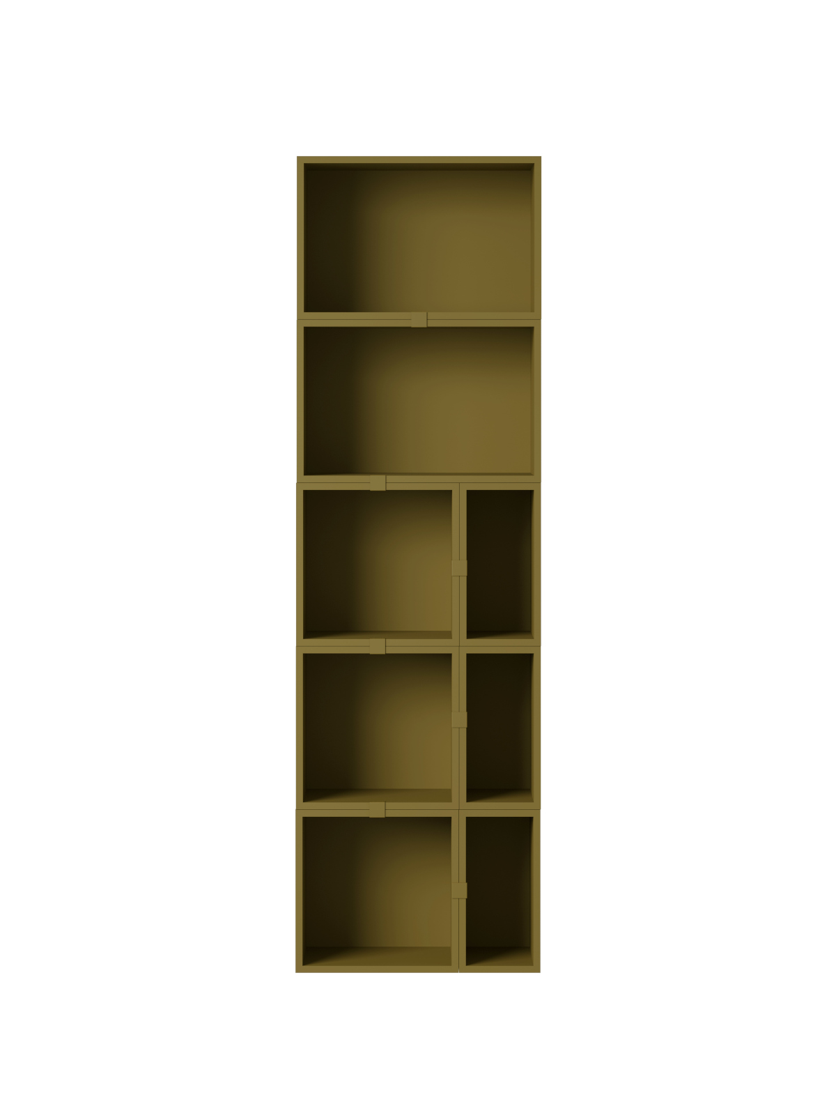 Stacked Storage Bookcase -  Configuration 7, weiß