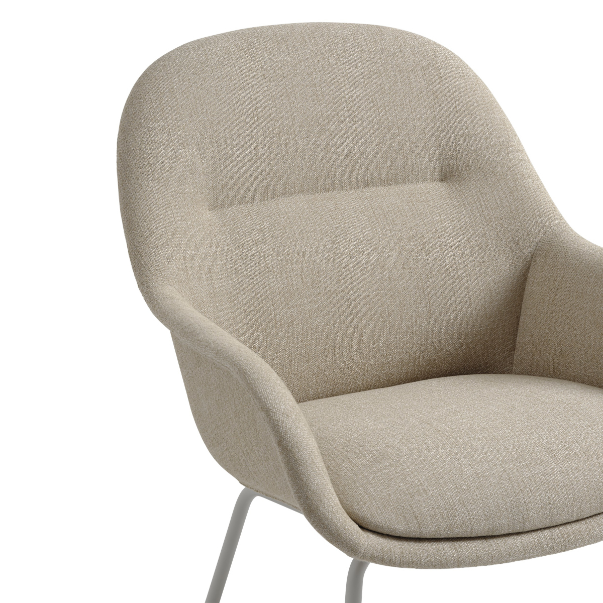 Fiber Lounge Armchair, tube base, ecriture 240 / grau