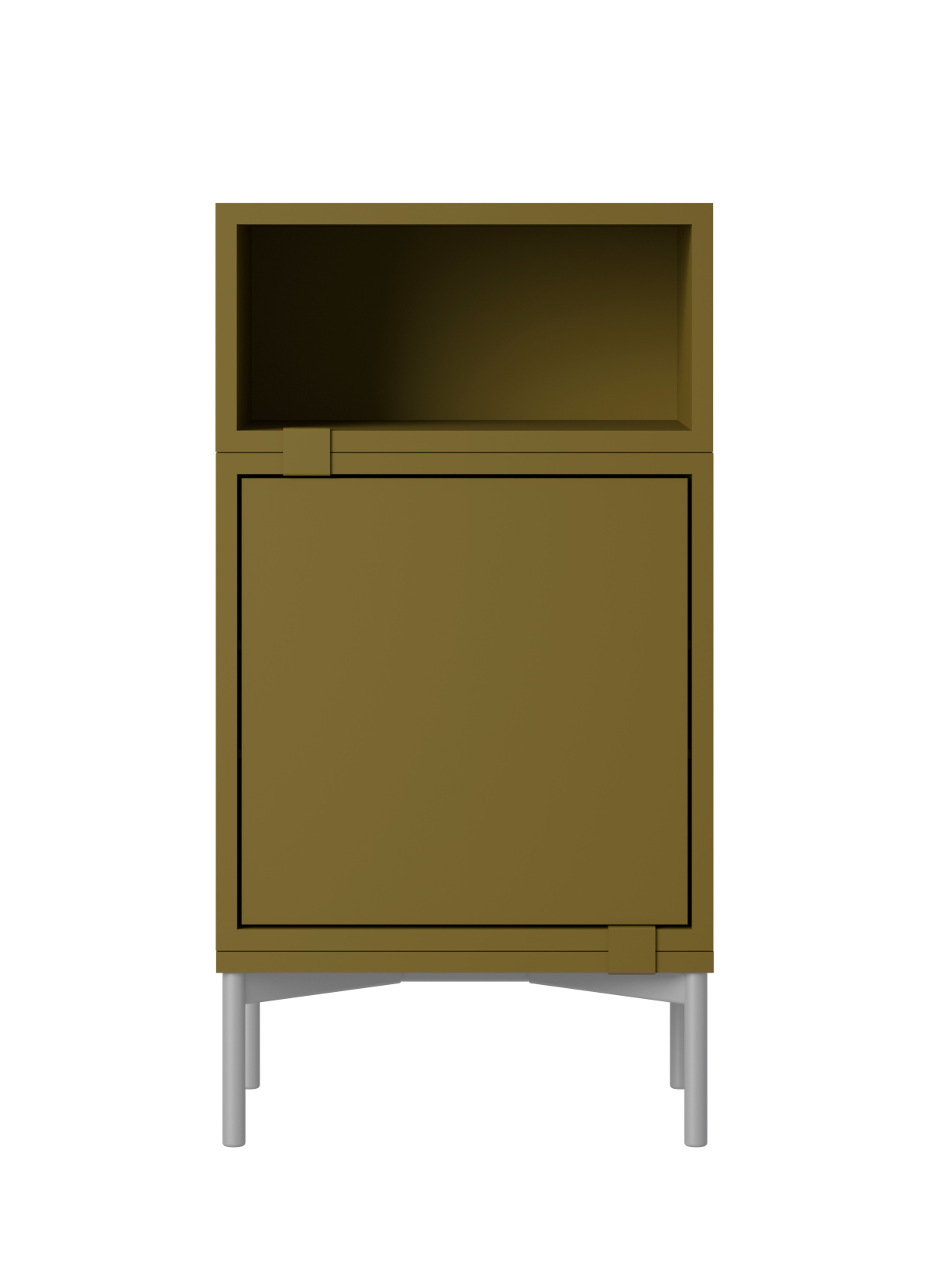 Stacked Storage Bedside Table - Configuration 2, brown green