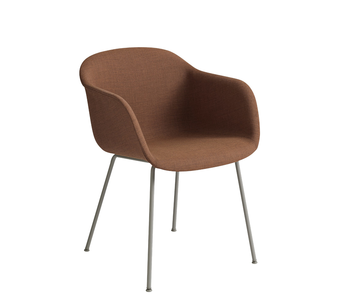 Fiber Armchair, tube base, grau / grau