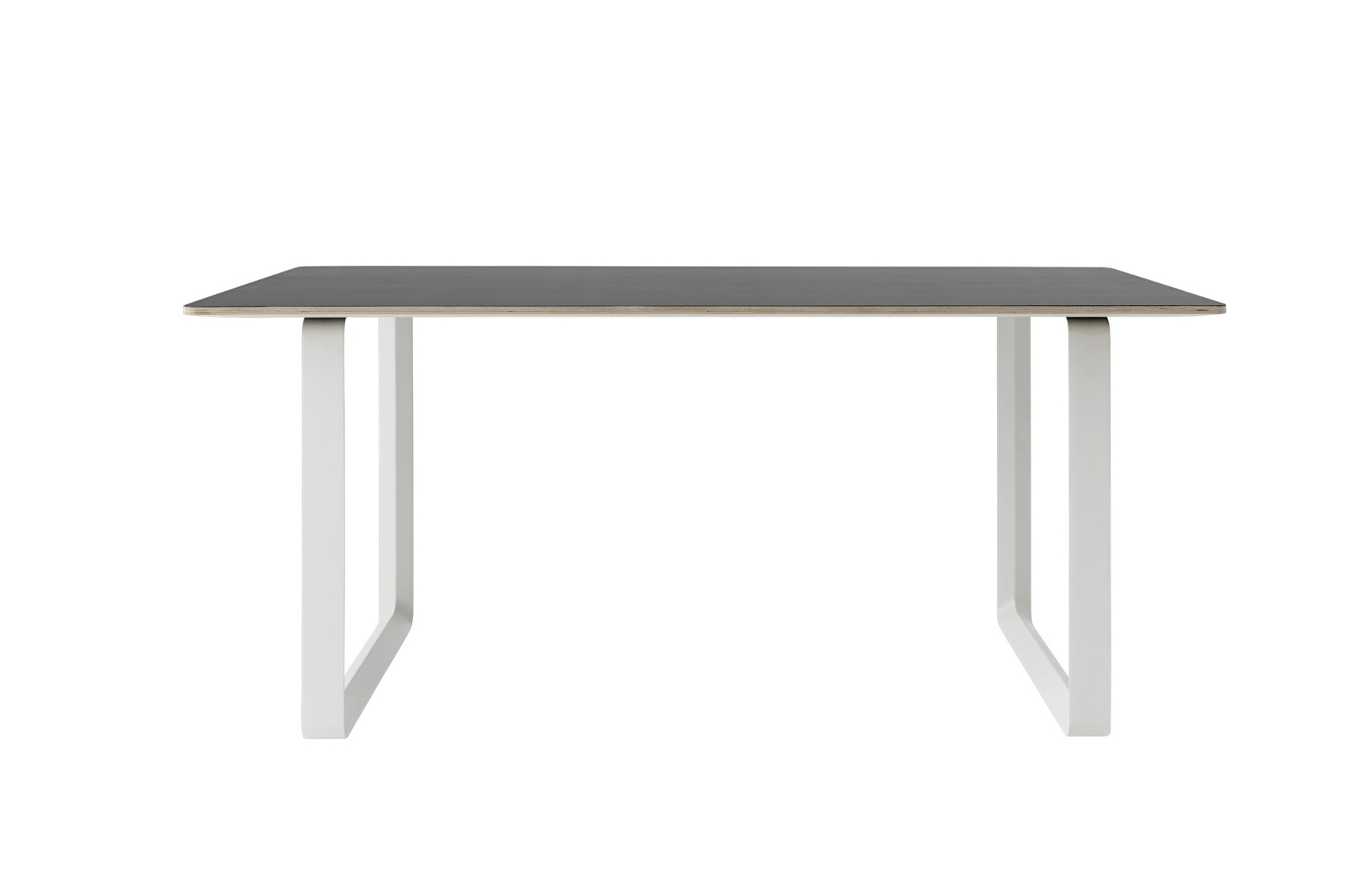 70/70 Tisch, 170 x 85 cm, schwarz linoleum / weiß
