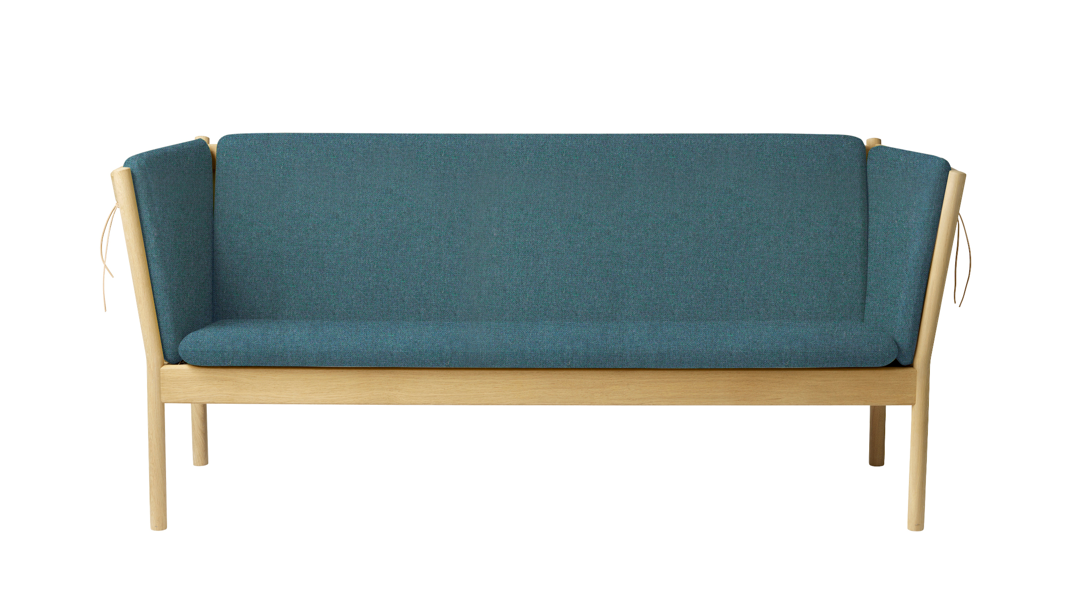 J149 Sofa 3-Sitzer, eiche natur / dunkelblau