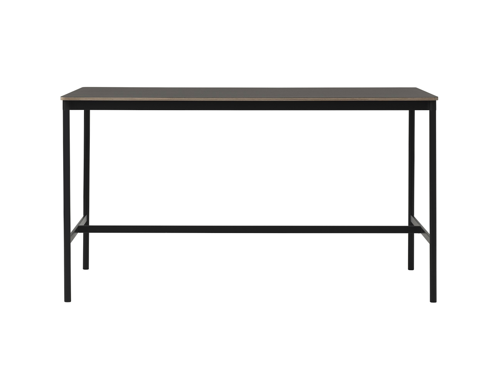 Base Stehtisch, 190 x 85 cm, höhe 105cm, schwarz linoleum / schwarz