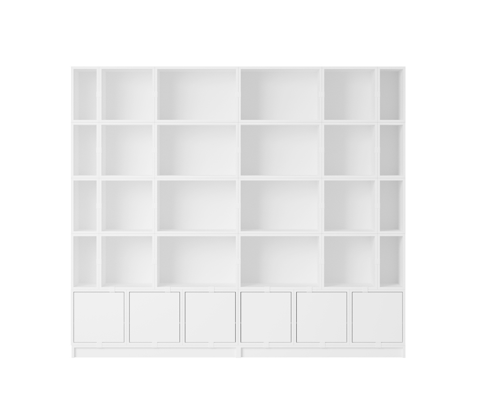 Stacked Storage Bookcase - Configuration 1, eiche natur