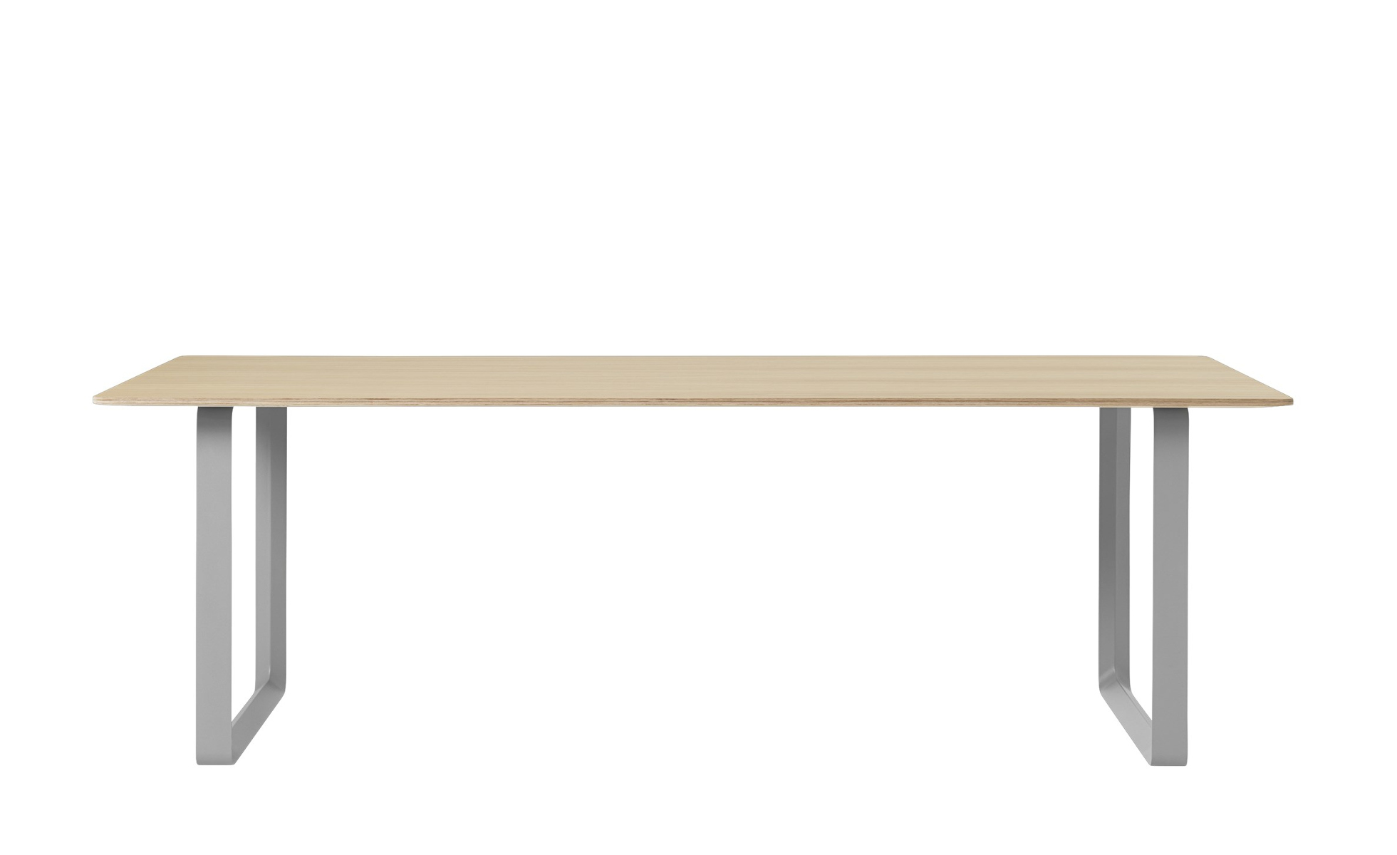 70/70 Tisch, 225 x 90 cm, eichenfurnier / grau