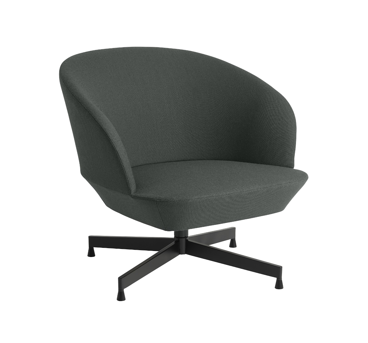 Oslo Lounge Chair, swivel base, fiord 422 / grau