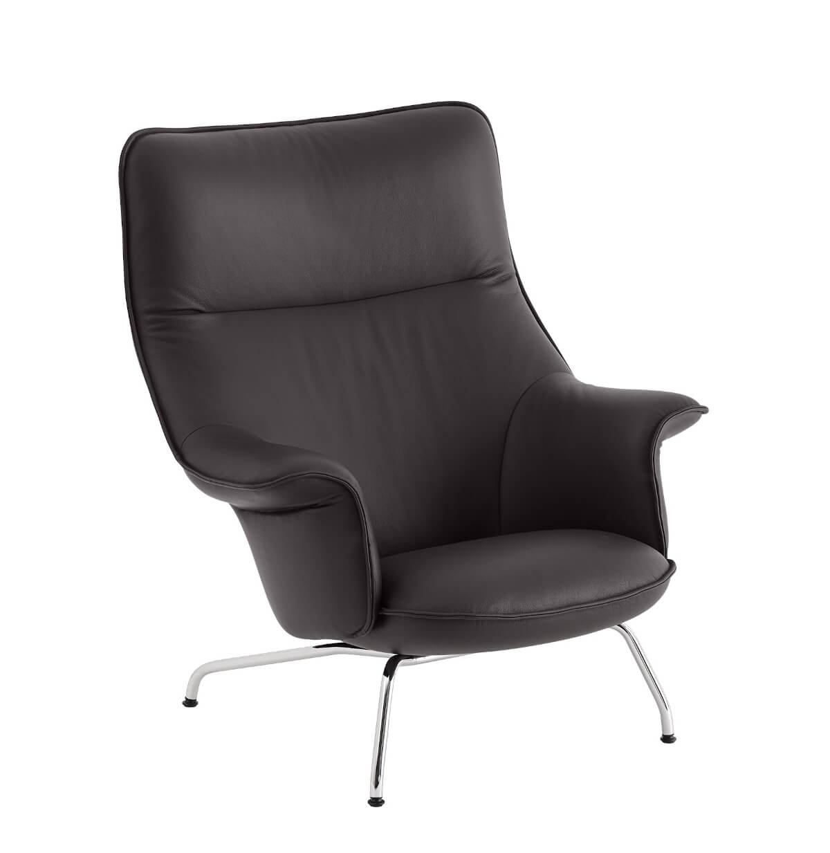 Doze Lounge Chair high back, tube base, sabi 921 / schwarz