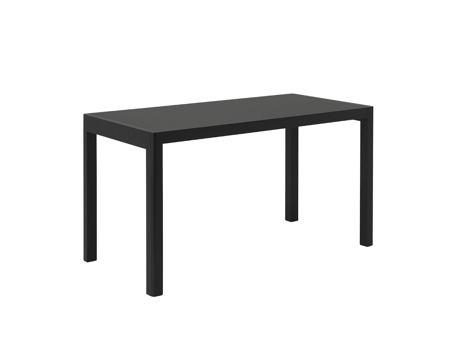 Workshop Tisch, 130 x 65 cm, linoleum schwarz / schwarz