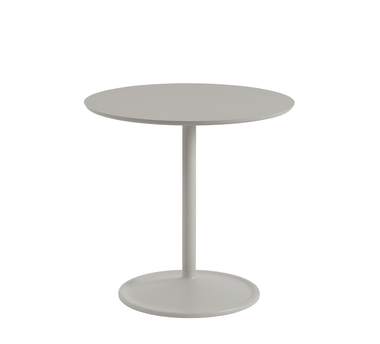 Soft Cafe Tisch, Ø 75 cm, grau linoleum / grau