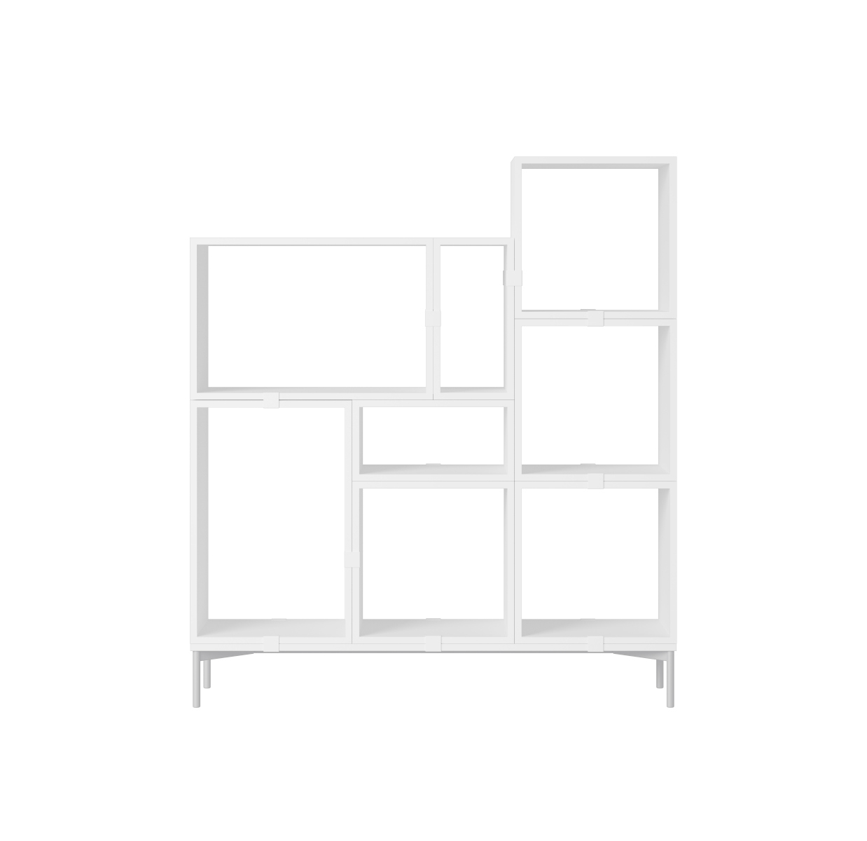 Stacked Storage Bookcase - Configuration 5, grau