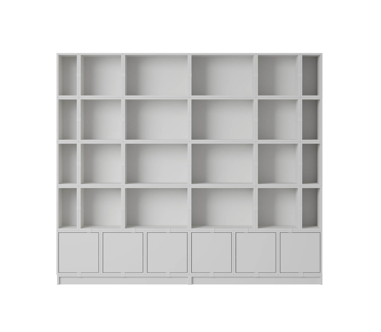 Stacked Storage Bookcase - Configuration 1, eiche natur