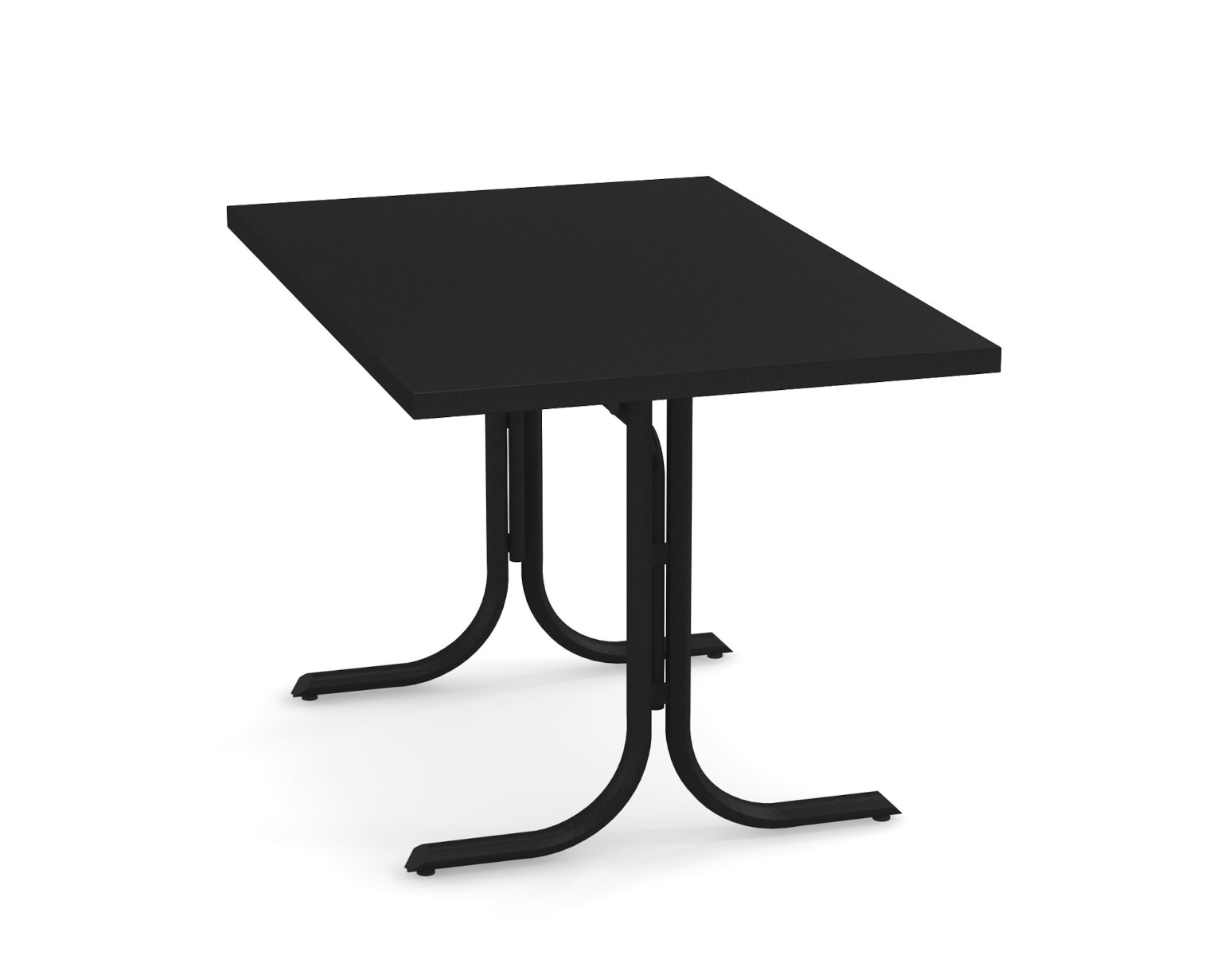 Table System mit abnehmbarer Platte und eckiger Tischkante, 120 x  80 cm, militärgrün