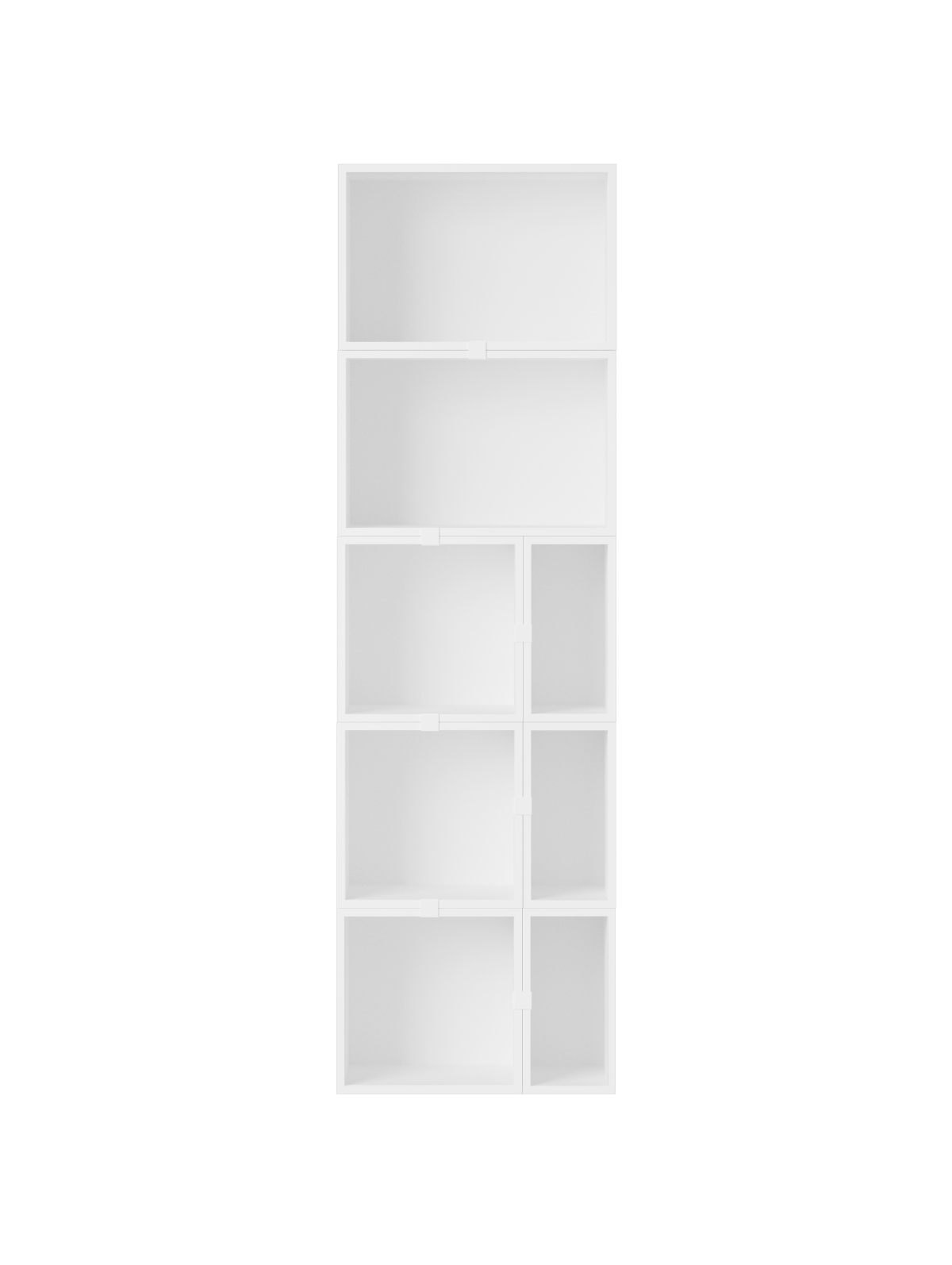 Stacked Storage Bookcase -  Configuration 7, grau