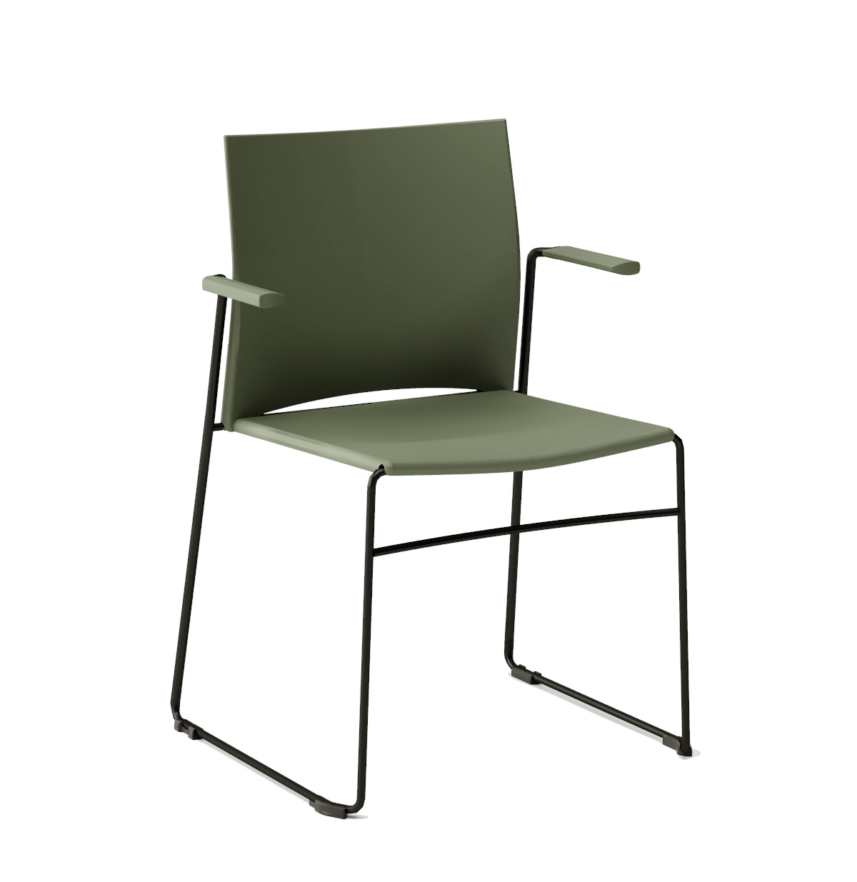 Ariz 550V Stuhl, Kufengestell, Sitz und Rückenlehne aus Kunststoff