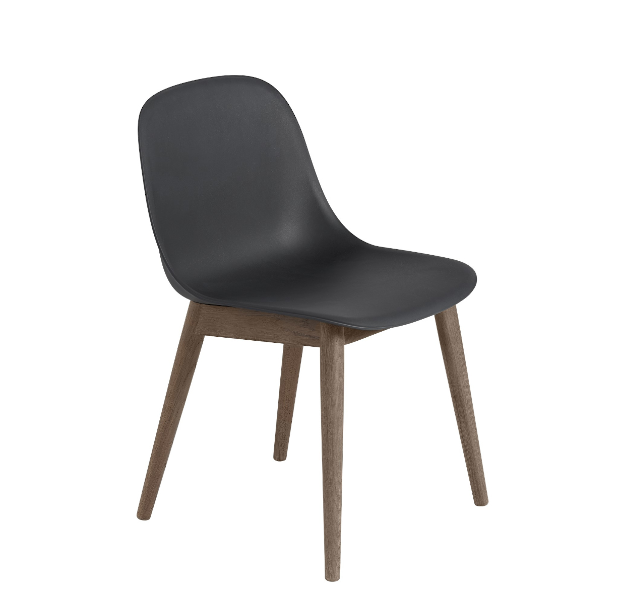 Fiber Side Chair, wood base, remix 433 / grau