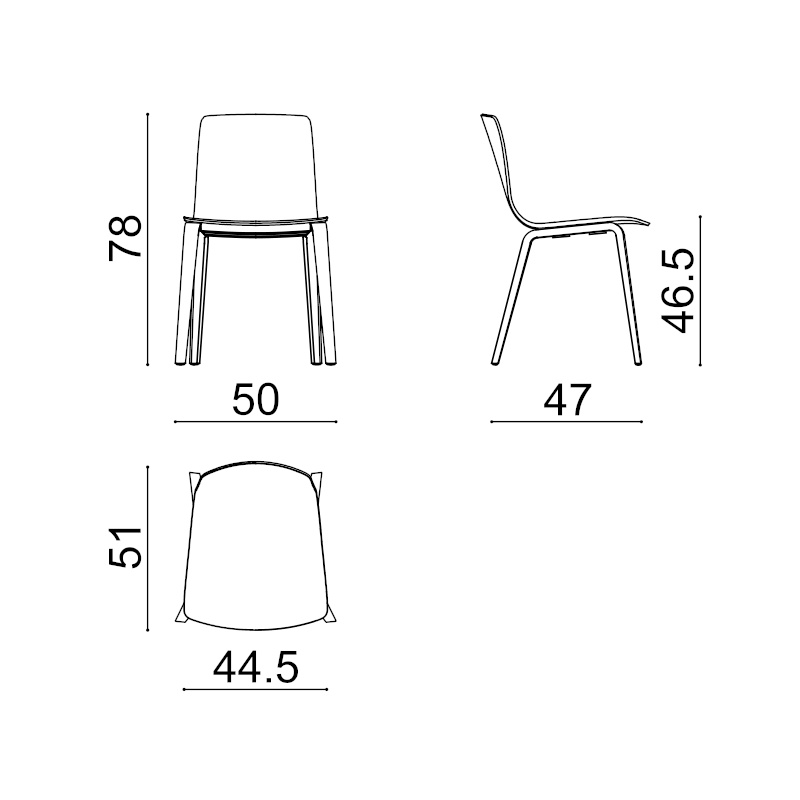 Aava 02 Stuhl, holz, vorne bezogen #7634