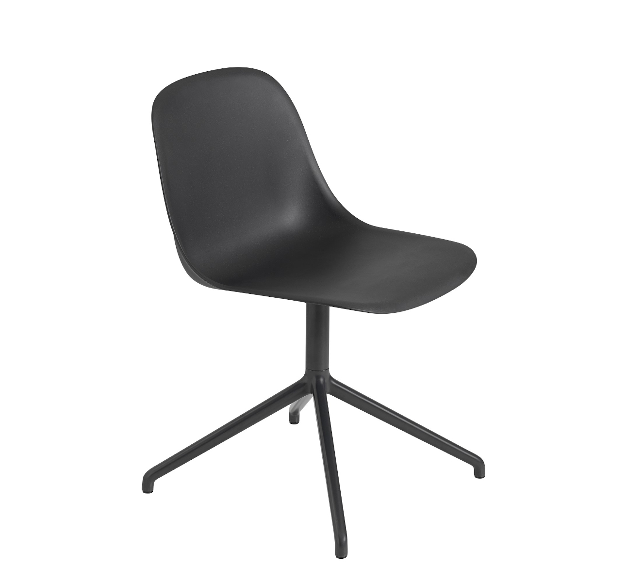 Fiber Side Chair, swivel base, remix 433 / grau