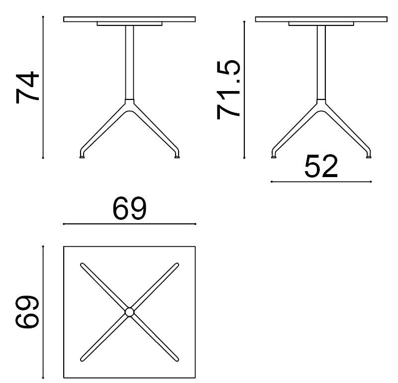 Yop Tisch, quadratisch #5724