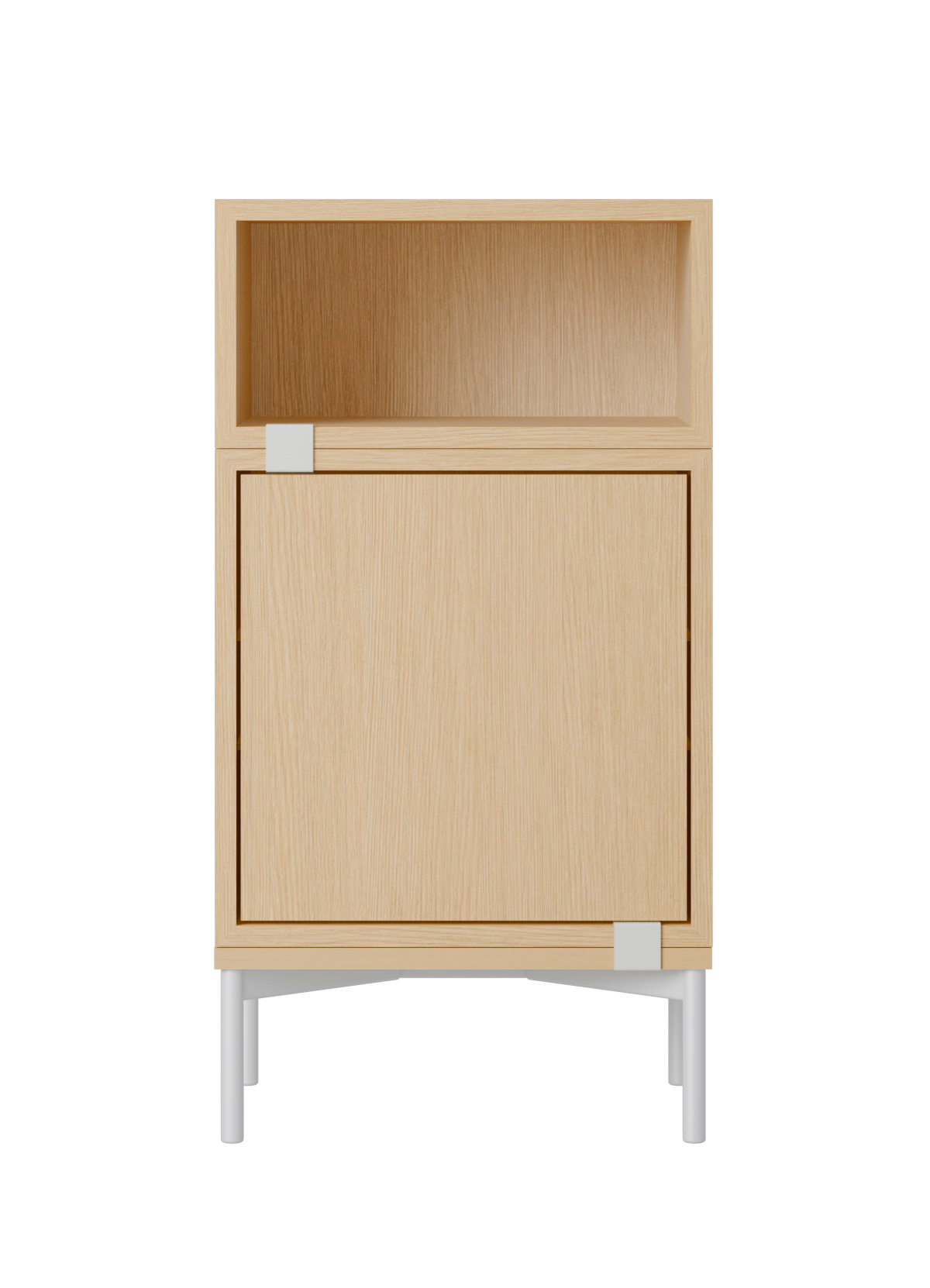 Stacked Storage Bedside Table - Configuration 2, grau