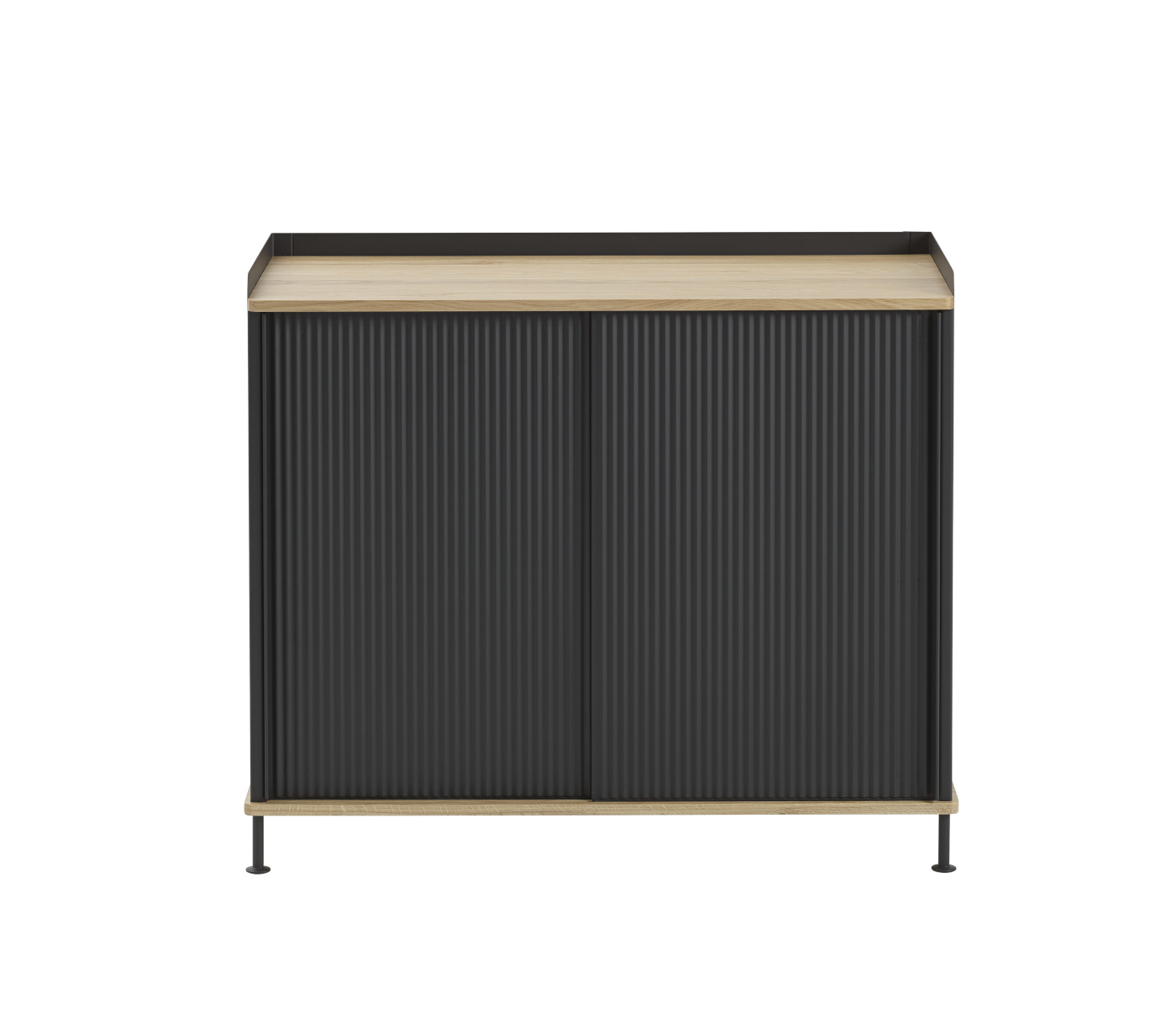 Enfold Sideboard, 100 x 85 cm, eiche lackiert / anthrazit