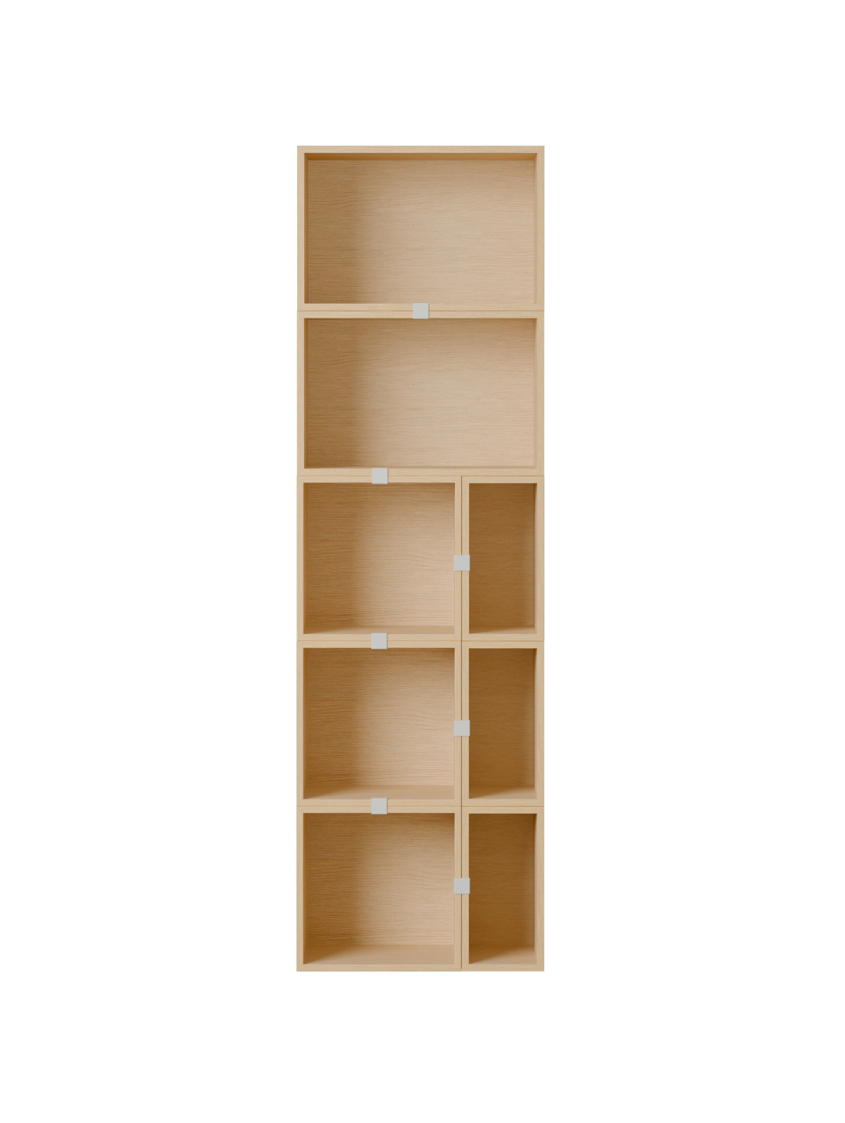 Stacked Storage Bookcase -  Configuration 7, grau