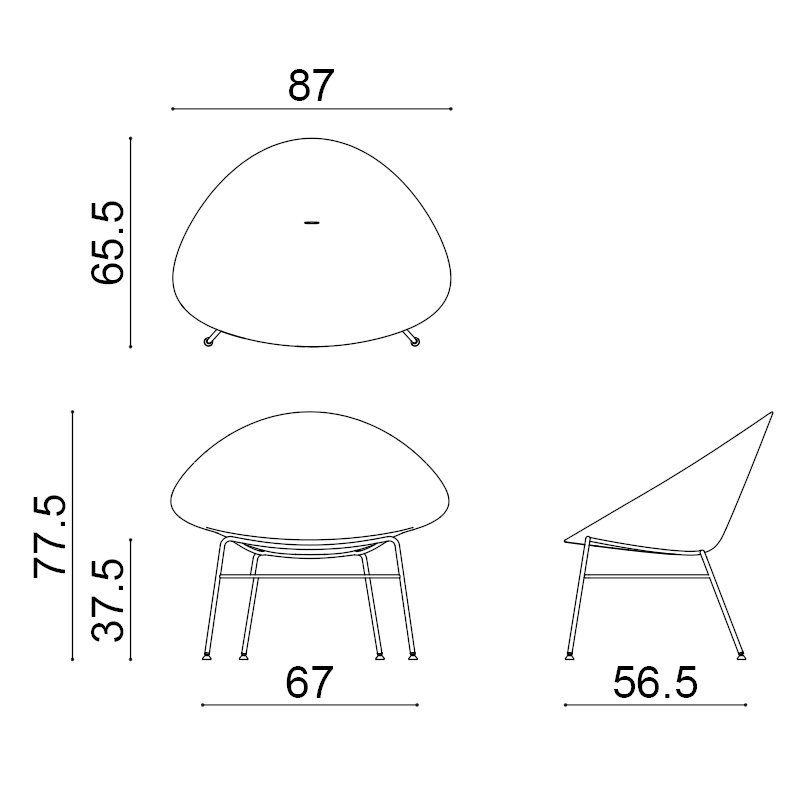 Adell Loungesessel, braun melange / olivgrün #6800