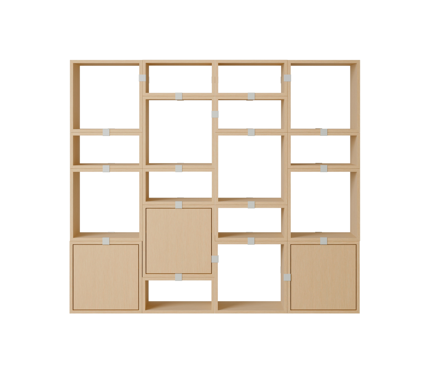 Stacked Storage Bookcase - Configuration 4, eiche natur