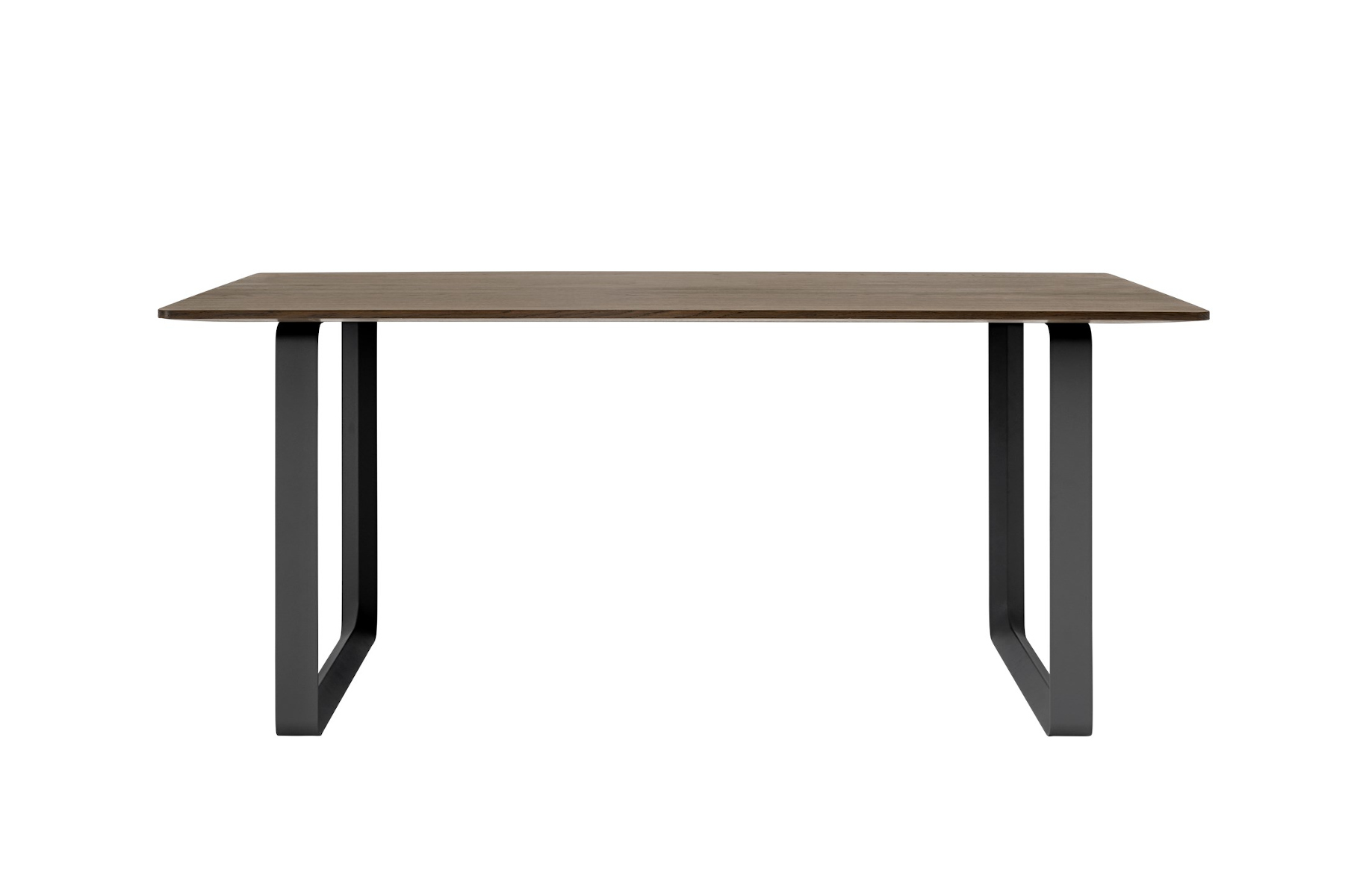 70/70 Tisch, 170 x 85 cm, eiche massiv geräuchert / schwarz